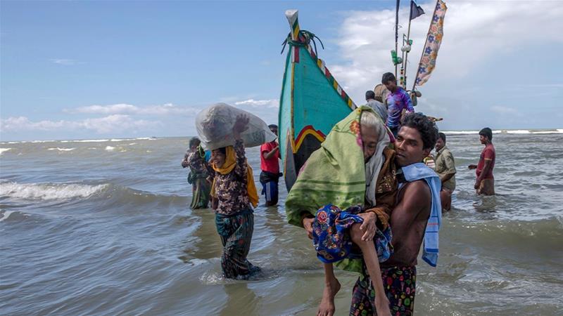 Hundreds of thousands of Rohingya fled Myanmar in the wake of a brutal military crackdown in August 2017. [File: Dar Yasin/AP Photo]