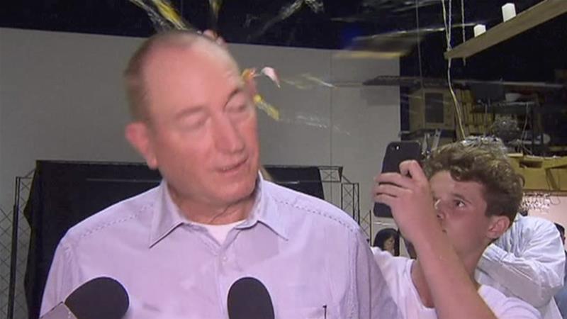 Connolly, now better known as Eggboi, cracked an egg over Anning's head [AP]