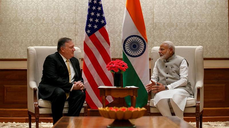 Pompeo Meets Indian Leader Amid Trade Tensions Usa News Al Jazeera