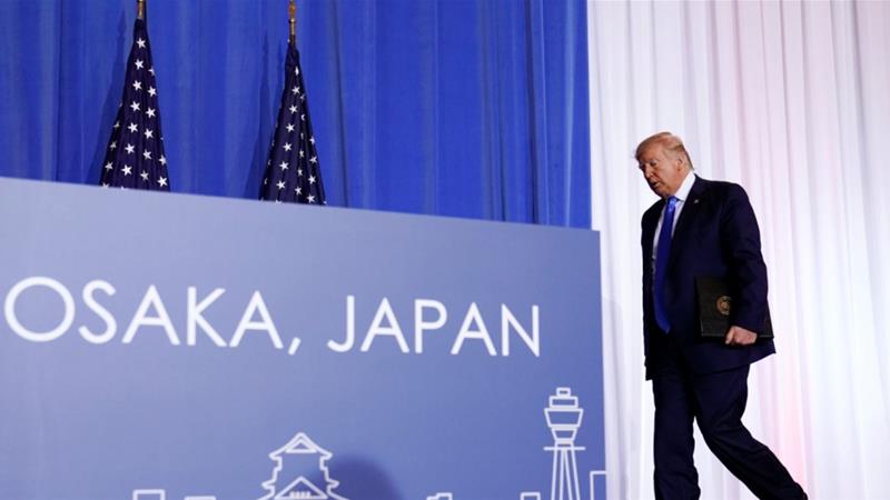 Trump decidió no aumentar las medidas comerciales contra China, pero se encontró aislado sobre el cambio climático en la cumbre del G20 [Kevin Lamarque / Reuters]