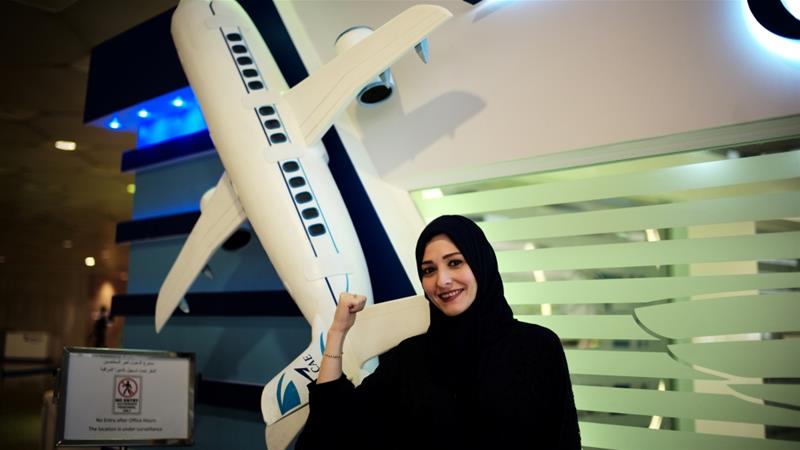 Dalia Yashar is one of the first Saudi students to register to become a commercial pilot [Hamad Mohammed/Reuters]
