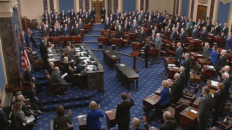 Image result for US Senate begins impeachment trial against Trump