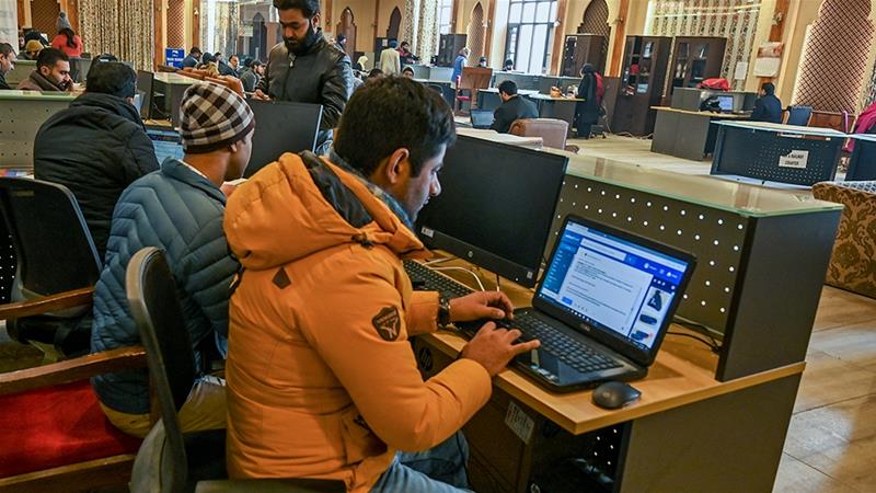 More than a third of India's internet bans in the last six years were imposed in Kashmir [Parvaiz Bukhari/AFP]