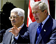 President George W. Bush withPalestinian PM Mahmud Abbas 