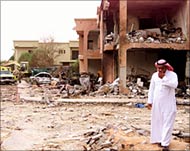 Damaged buildings after an attackon a compound used by expatriateswhich killed 35 people in Riyadh 