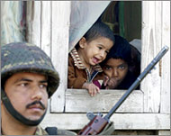 The presence of Indian troops hasconfined children indoors