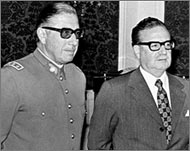  Chilean President Salvador Allende (R) and General AugustoPinochet in August 1973 