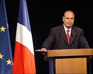 French President Jacques Chirac:Reached accord with Israel