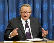 
Ahtisaari, who says there is little accountability for UN securityAhtisaari, who says there is little accountability for UN security