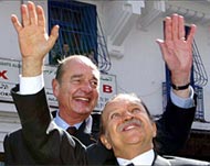 Modern ties: Presidents Chirac (L)and Bouteflika of Algeria