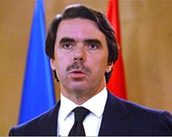 Spanish PM Jose Maria Aznar vowed his troops would stay in Iraq