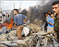 The vehicle in a US diplomatic convoy blown up in the Gaza Strip