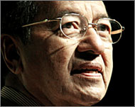 Ex-Malaysian Prime Minister Mahathir Muhammad pushed for peace talks 