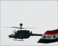 Underfire: A Kiowa helicopter made a hard landing near Falluja
