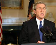 Bush gave no indication therewould be early withdrawal of troops 