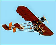 From basic planes like this, theworld is today thinking of crafts toply between Earth and space