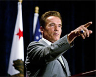 Schwarzenegger has pledged to rebuild the shattered town