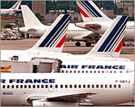 Air France flights to USA were lastweek grounded due to terror alert 