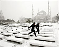 Istanbul was hit by heavy snow showers last week