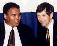 Veteran fighters: Kucinich with former boxer Muhammad Ali