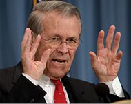 Donald Rumsfeld has labeled theGuantanamo inmates 'terrorists'  