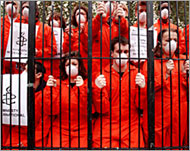 There is worldwide outrage over the Guantanamo detentions