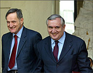 French Economy Minister FrancisMer (L) may be reshuffled