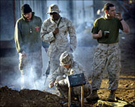 US marines are accused of rainingdestruction on Falluja