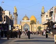 The shrine in al-Kadhimiya is revered by the Shia