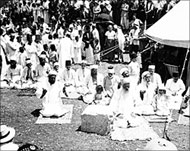 A sacrificial ceremony held on Mount Jerzim in 1934