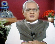 Vajpayee resigned following hisparty's poll defeat 