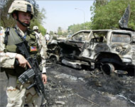 The car bombing occurred near US headquarters in Baghdad