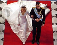 Some 30 Royal families attendedthe Spanish wedding