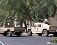 Saudi soldiers were positionedoutside the besieged compound