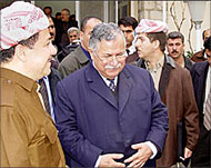  Massud Barzani (L) and JalalTalabani had threatened to quit