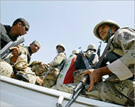 Iraqi national guardsmen are supporting US-led forces