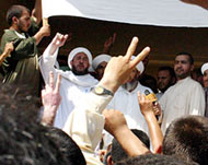 An anti-US demonstration in the Sunni Muslim town of Falluja 