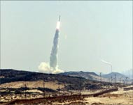 An Israeli rocket launches nearTel Aviv - 1600km from Tehran