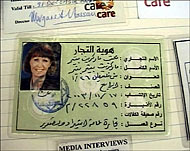 The video included close-ups of her identification cards