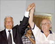 Halawani (L) is the  presidential candidate for al-Tajdid party 