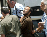 Fatah member al-Barghuthion trial in a Tel Aviv court 