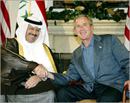 Bush blames Syria and Iran for the unrest in Iraq