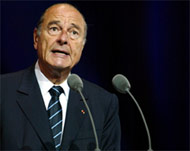 Jacques Chirac has backed up the forum's proposal
