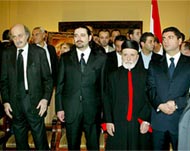 Jumblatt (L) said al-Hariri's deathcould transform the country