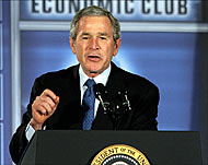 Bush has warned of possible military action against Iran 