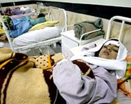 Hospitals in the region have beenoverwhelmed with casualties 