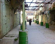 Empty roads testify to exodus ofPalestinians from the old quarter