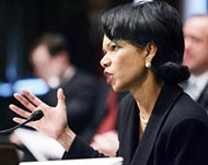 Condoleezza Rice has welcomed recent developments in Lebanon