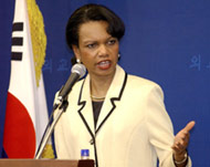 Rice called North Korea an 'outpost of tyranny'