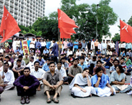 Ahsanullah was at a rally with theopposition Awami League party 